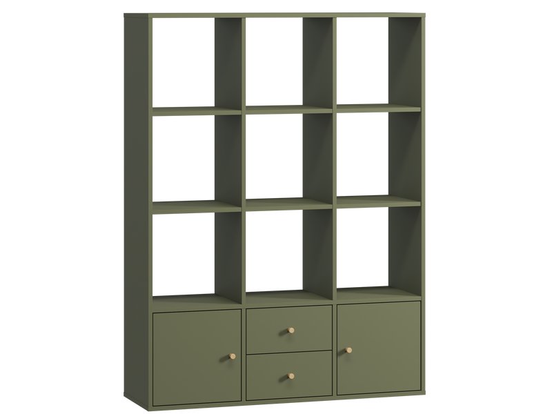 Стеллаж Кейн 2-112x149 Оливковый
