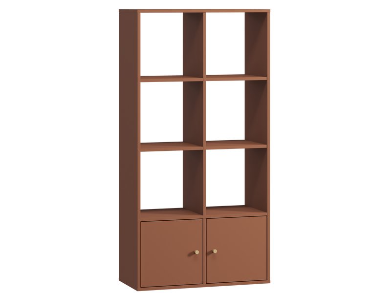 Стеллаж Кейн 2-75x149 Терракотовый