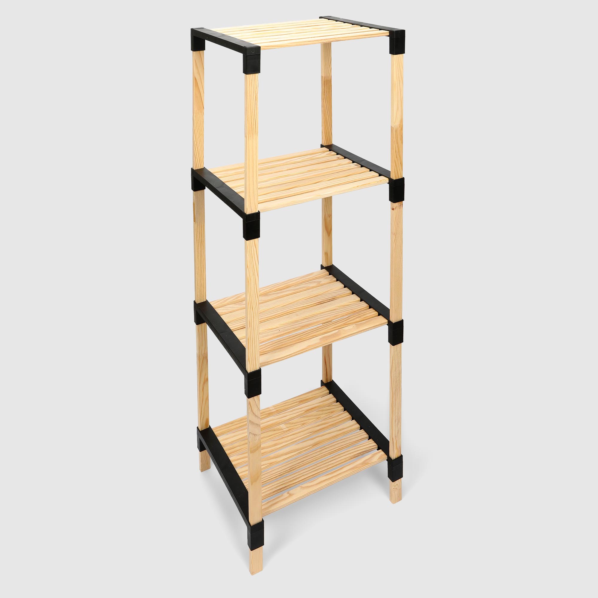 Стеллаж для хранения Fixwood Fix-2013-4 чёрный 41х34х116 см