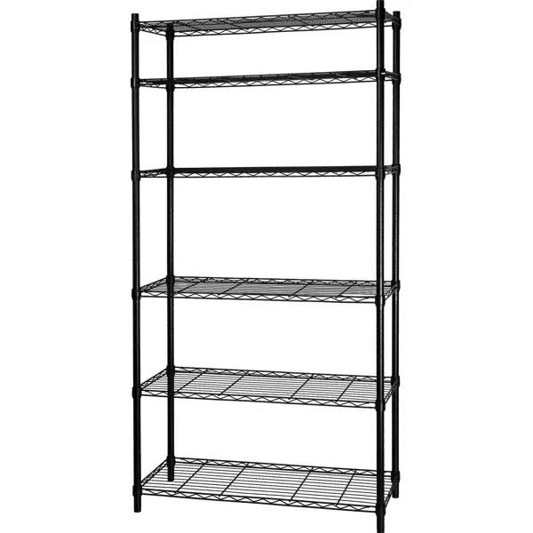 Стеллаж сетчатый Konsensa 90x35x180 см цвет черный