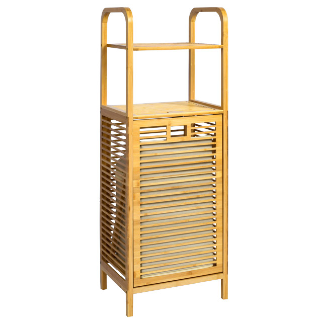 стеллаж VITARTA Bamboo с корзиной 96х40х30см бежевый