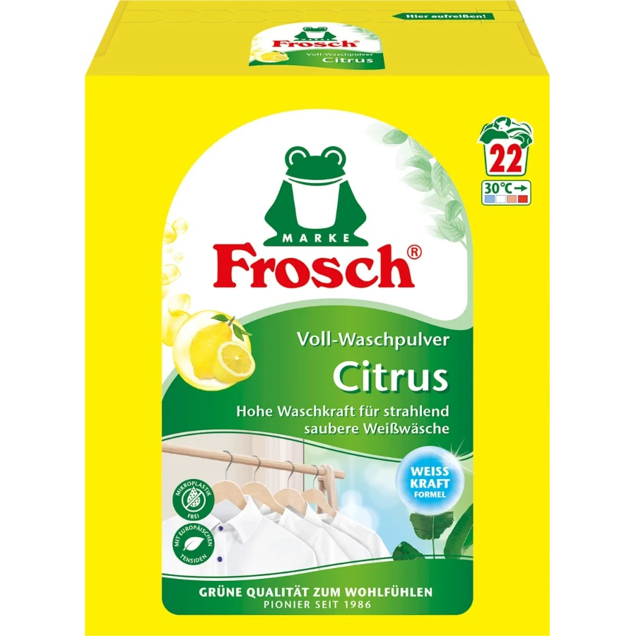 Стиральный порошок Frosch для белого цитрус 1,45 кг