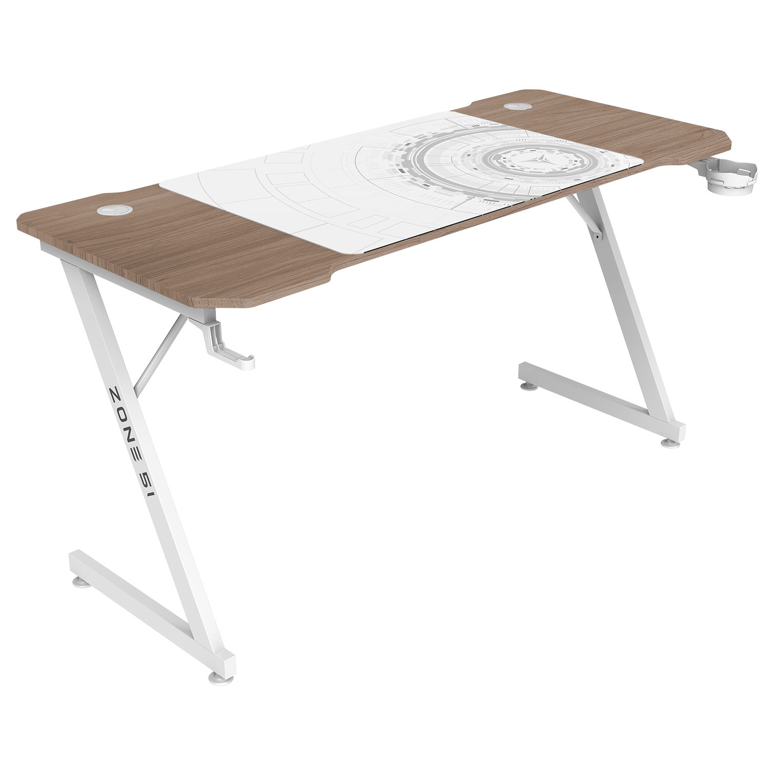 Стол компьютерный ZONE 51 TRINE 140 Wood/White