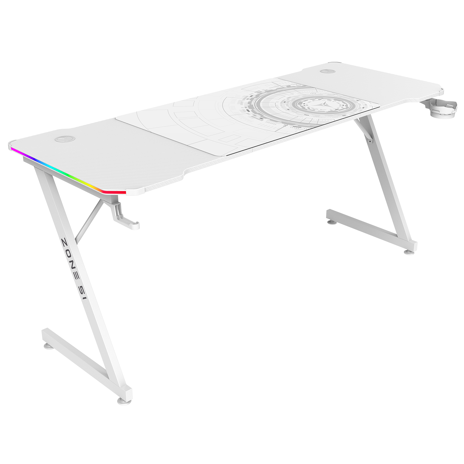 Стол компьютерный ZONE 51 TRINE 160 RGB White