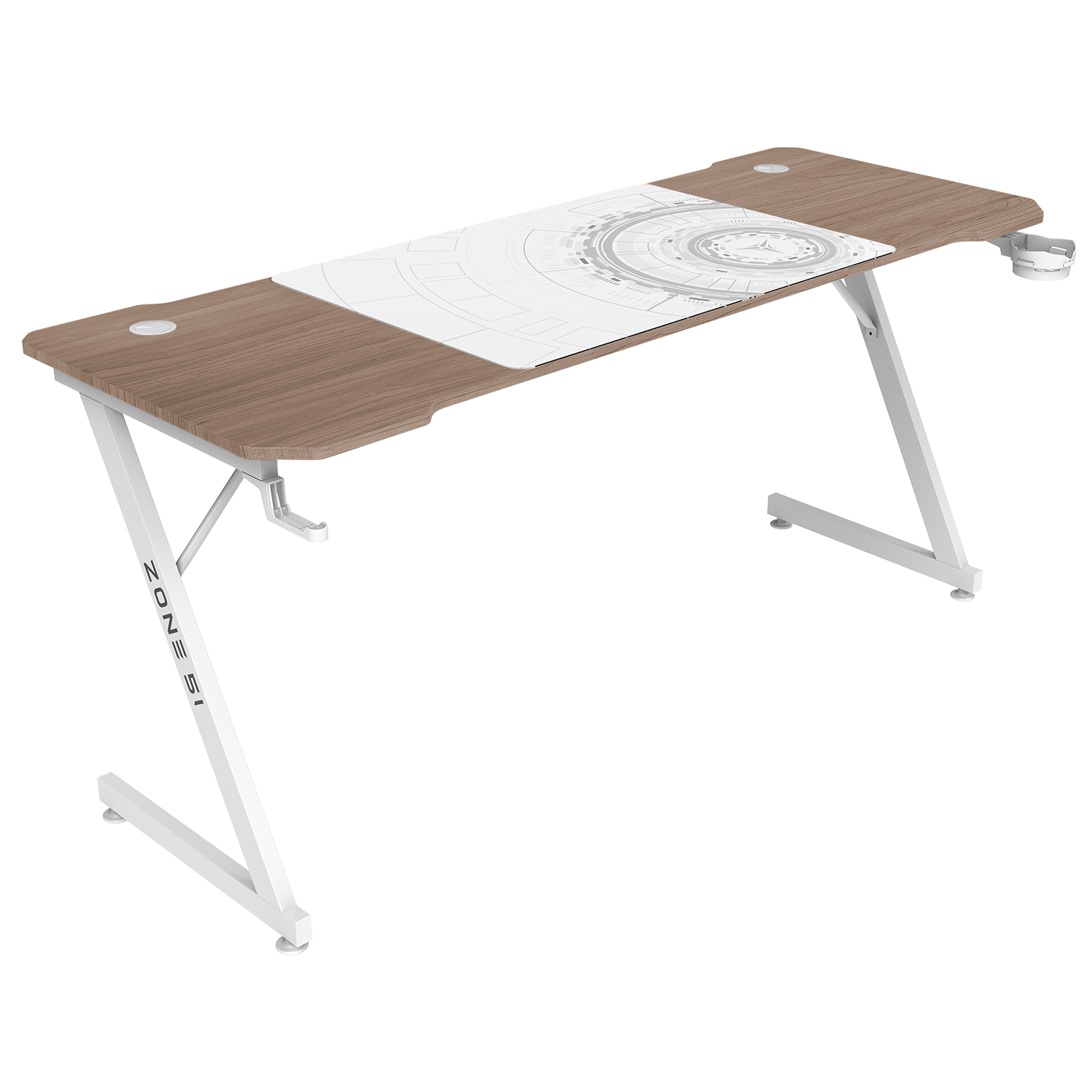 Стол компьютерный ZONE 51 TRINE 160 Wood/White
