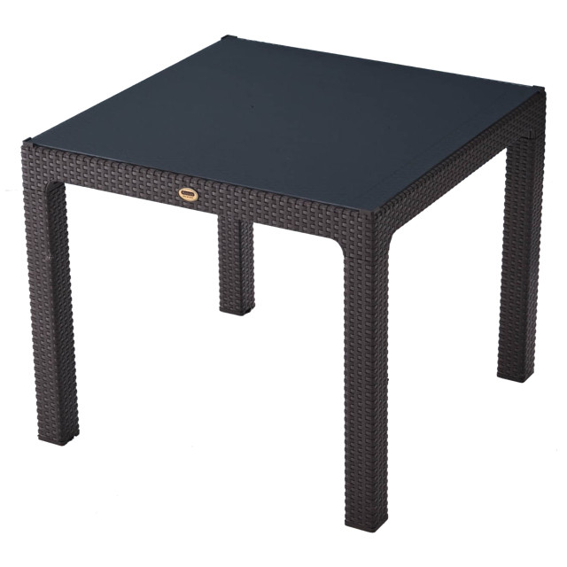 стол квадратный Rattan/Раттан 90x90x75см коричневый полипропилен