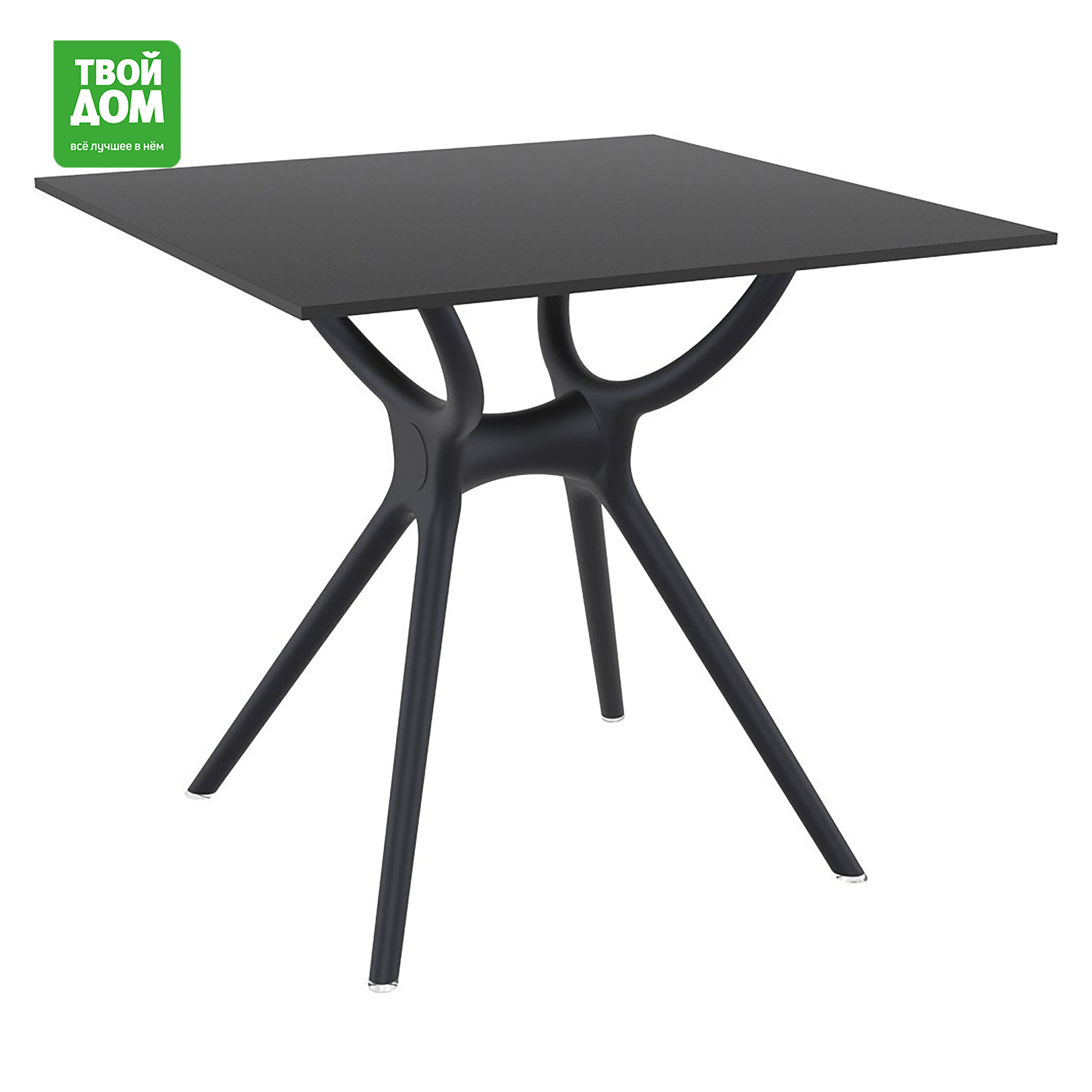 Стол квадратный Siesta Contract Air Table черный 76х76х74 см