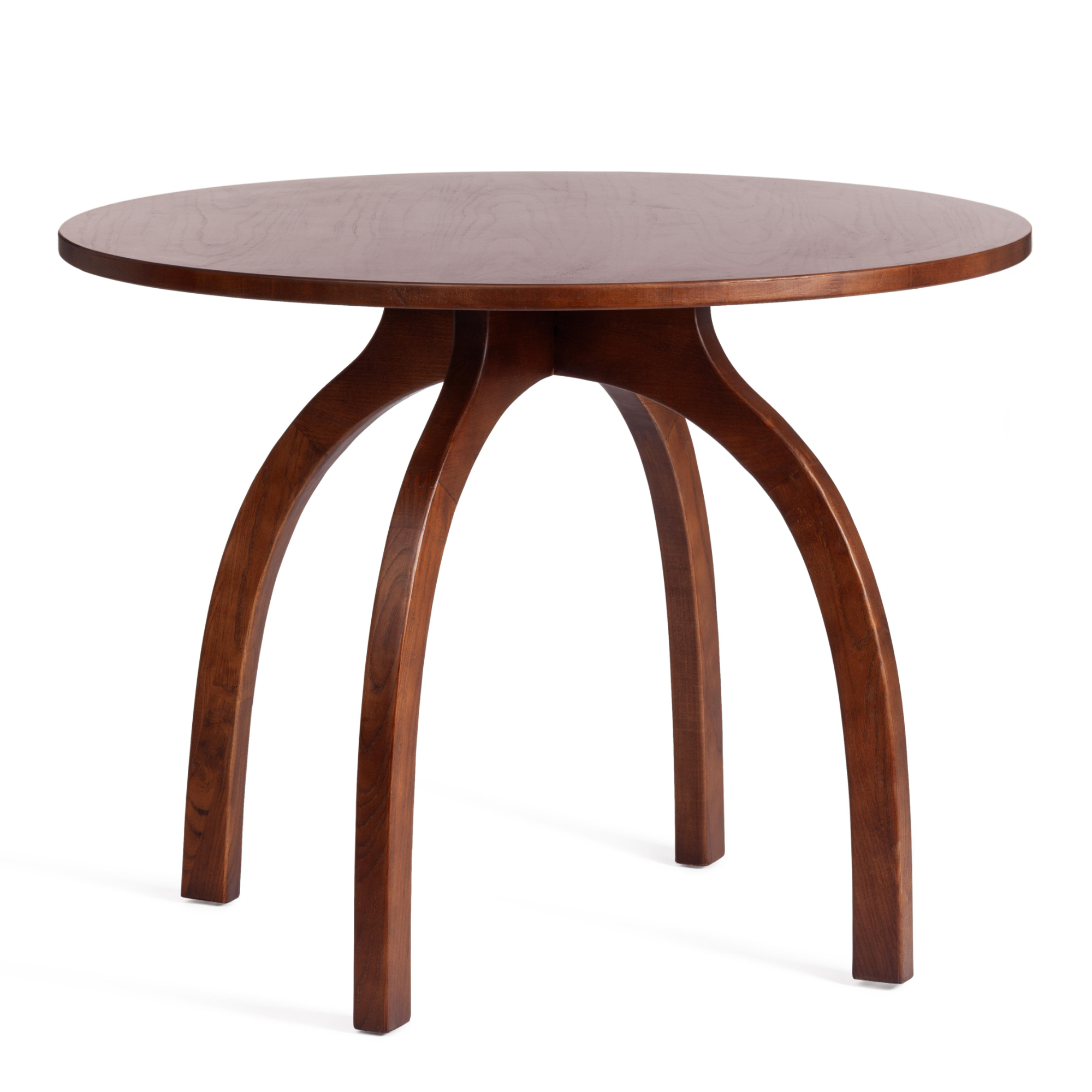 Стол ТС Thonet из вяза и МДФ в цвете темный орех 100х75 см