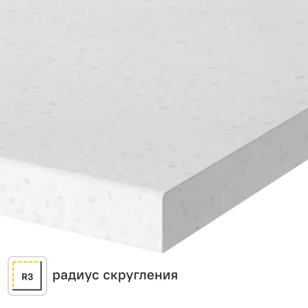 Столешница Арктик 300x60x2 см искусственный камень цвет белый
