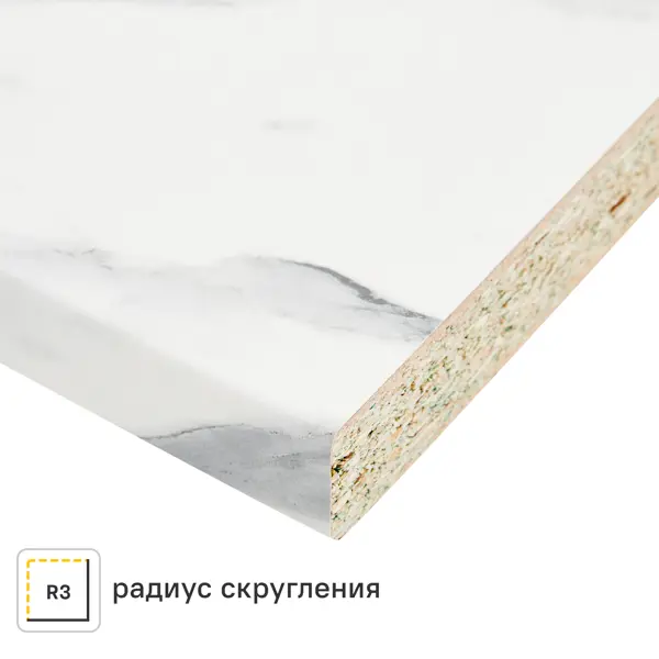 Столешница Delinia Маренго 240x3.8x60 См Бдсп/дсп Цвет Белый