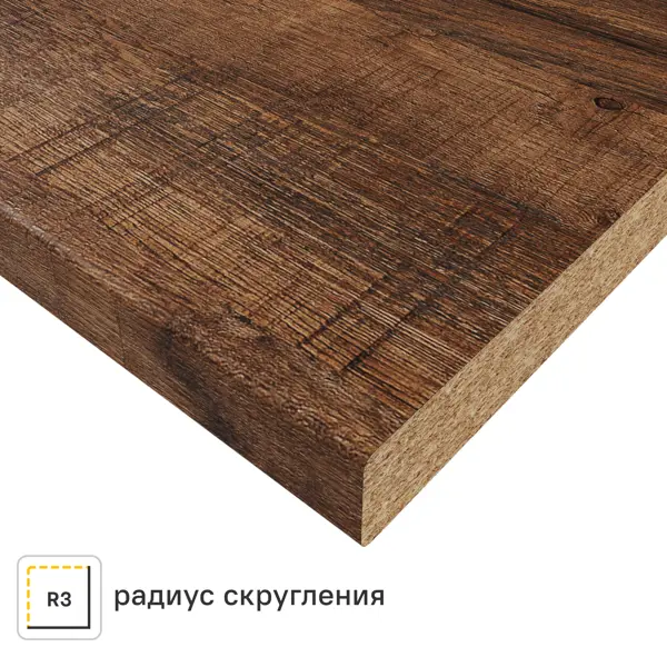 Столешница Delinia Самдал 120x3.8x60 см CPL/ДСП цвет коричневый
