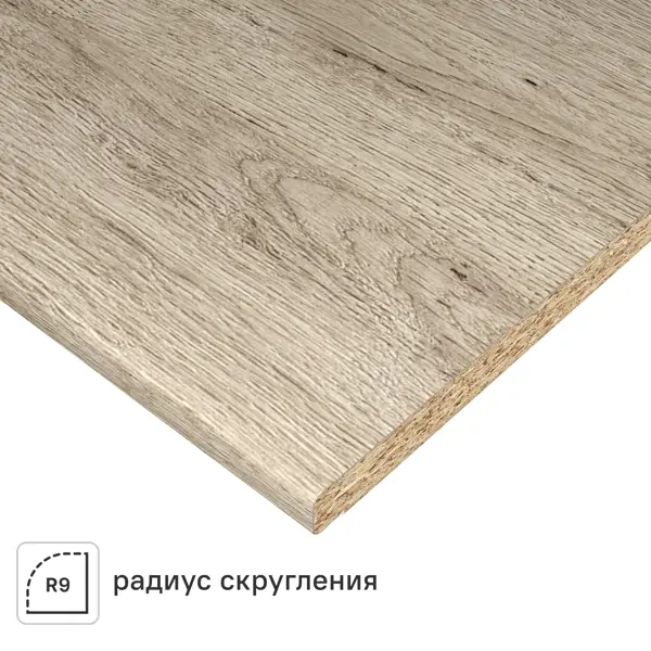 Столешница KONSENSA Дуб Корсика 120x60x2.5 см ДСП цвет светлое дерево