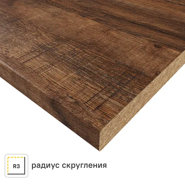 Столешница KONSENSA Самдал 60x300x3.8 см ДСП цвет коричневый