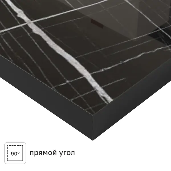Столешница KONSENSA Сарья 120x60x0.38 см ДСП/CPL цвет черный