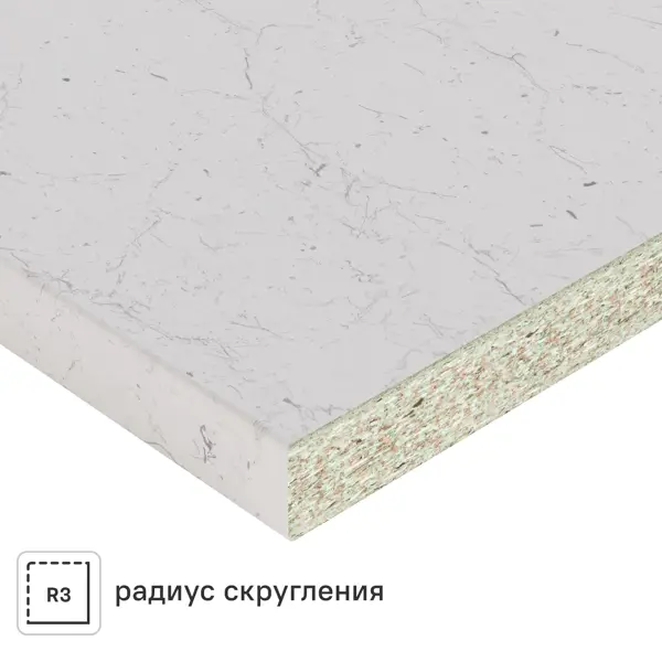 Столешница KONSENSA Топса 240x60x0.38 см ДСП/CPL цвет серо-белый