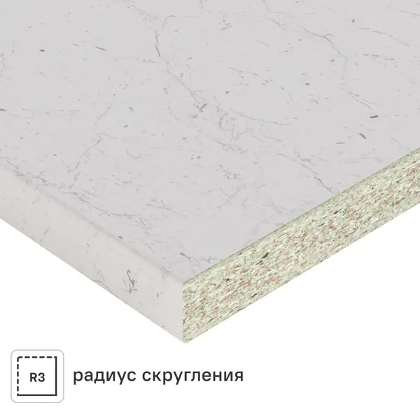 Столешница KONSENSA Топса 300x60x0.38 см ДСП/CPL цвет серо-белый