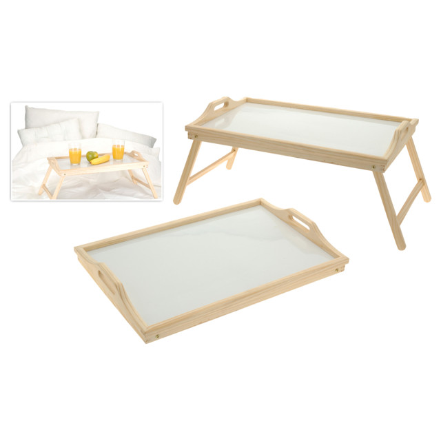 столик-поднос KOOPMAN Эко/Natural с ручками 500х300х240мм сосна