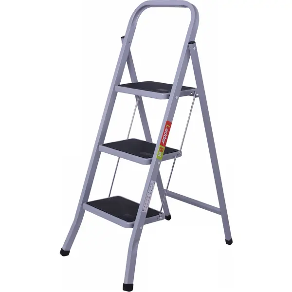 Стремянка стальная Ladderbel 3 ступени с резиновым ковриком