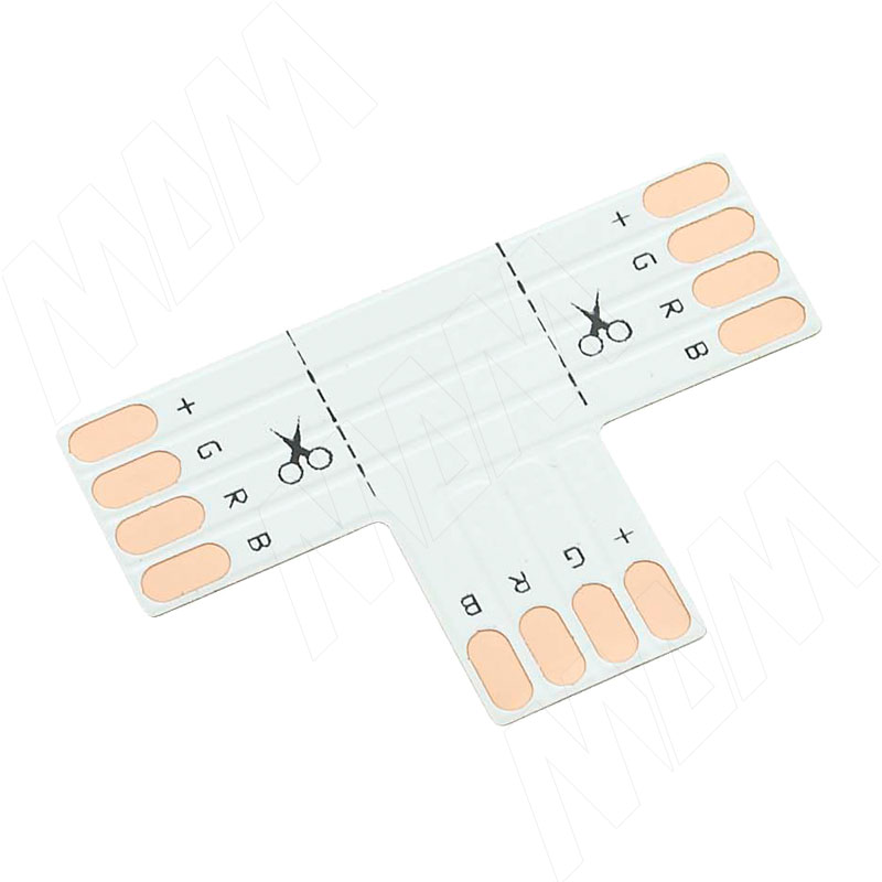 СТРИП Коннектор для ленты 10 мм, RGB, T-образный, IP20, STRIP (LSA-10R4-SP-T-U)