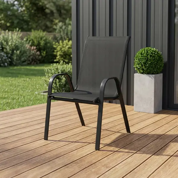 Стул садовый Almi GS032 55x73x91 см сталь цвет антрацит