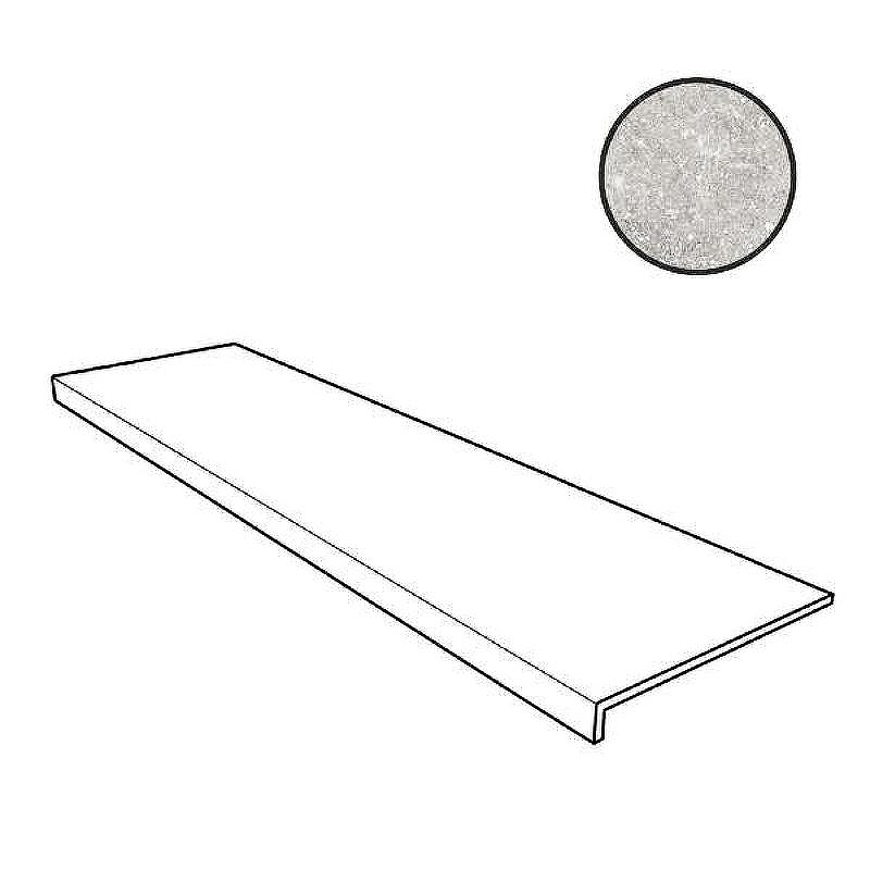 Ступень фронтальная Gres de Aragon Petra Anti-Slip Recto Gris 33х120 см