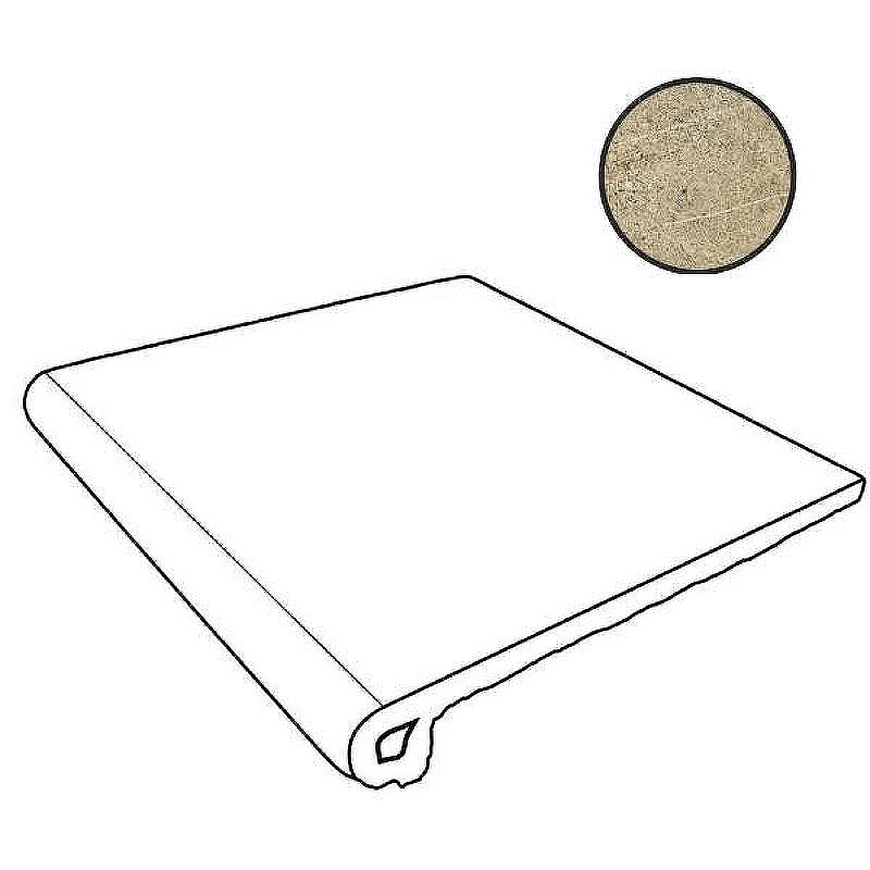 Ступень фронтальная Gres de Aragon Petra Ocre Anti-Slip 30х33 см