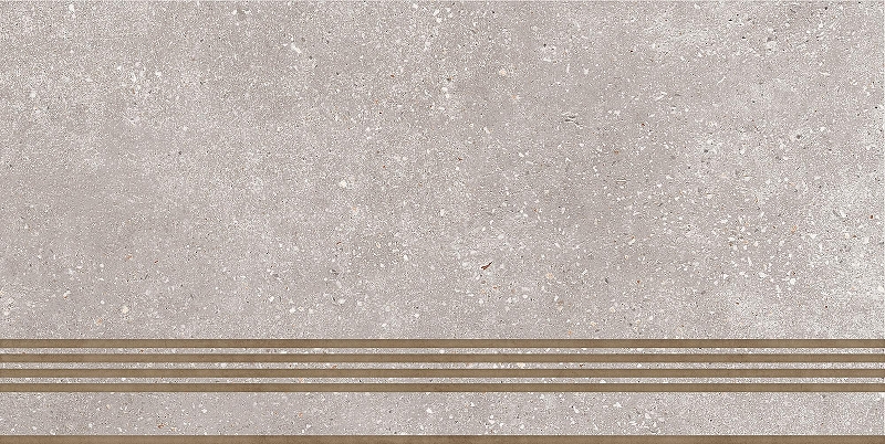 Ступень GlobalTile Coral Rock ST183VG Серый Неполированная 30х60 см