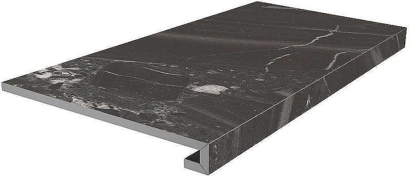 Ступень Kerama Marazzi Риальто клееная чёрный матовый SG850790R\GCF 33х80 см