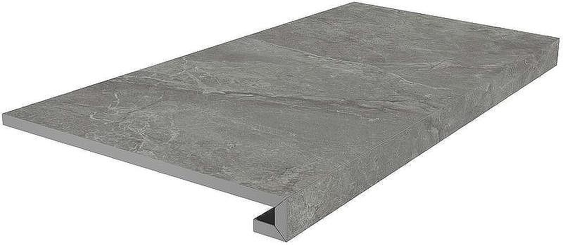 Ступень Kerama Marazzi Риальто клееная серый тёмный матовый SG850890R\GCF 33х80 см