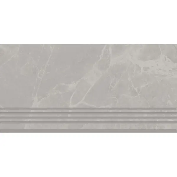 Ступенька с прямыми краями Kerama Marazzi Лоди 29.5x59.5 см керамогранит цвет светло-серый