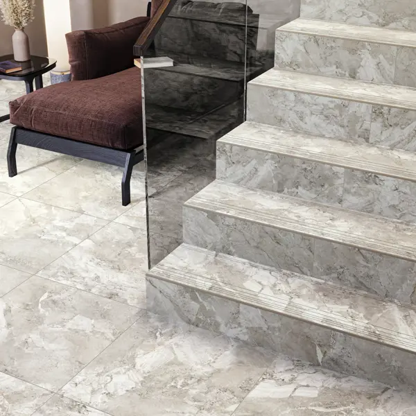 Ступенька с закругленными краями Landstone 40 120x30 см керамогранит цвет бежевый