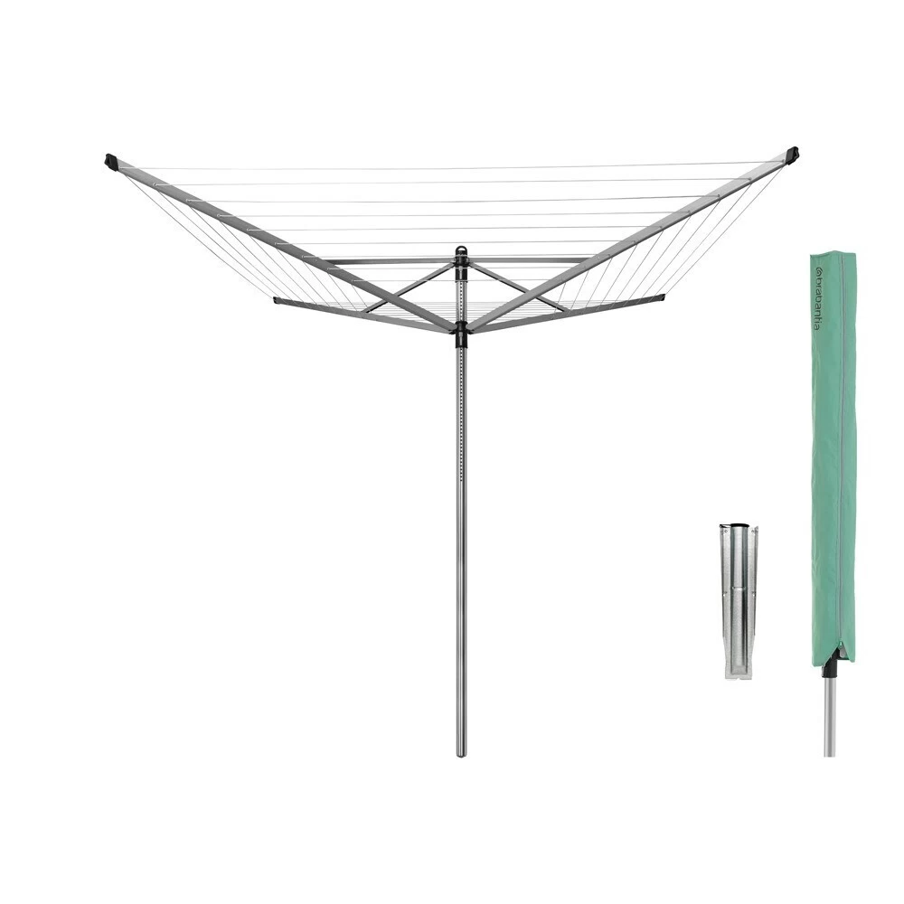 Сушилка для белья напольная Brabantia Lift-O-Matic 60 м 1920х2950х2950 мм с чехлом серая металлик