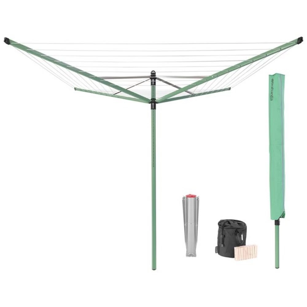 Сушилка для белья напольная уличная Brabantia Lift-O-Matic 50 м 1920х2950х2950 мм зеленая