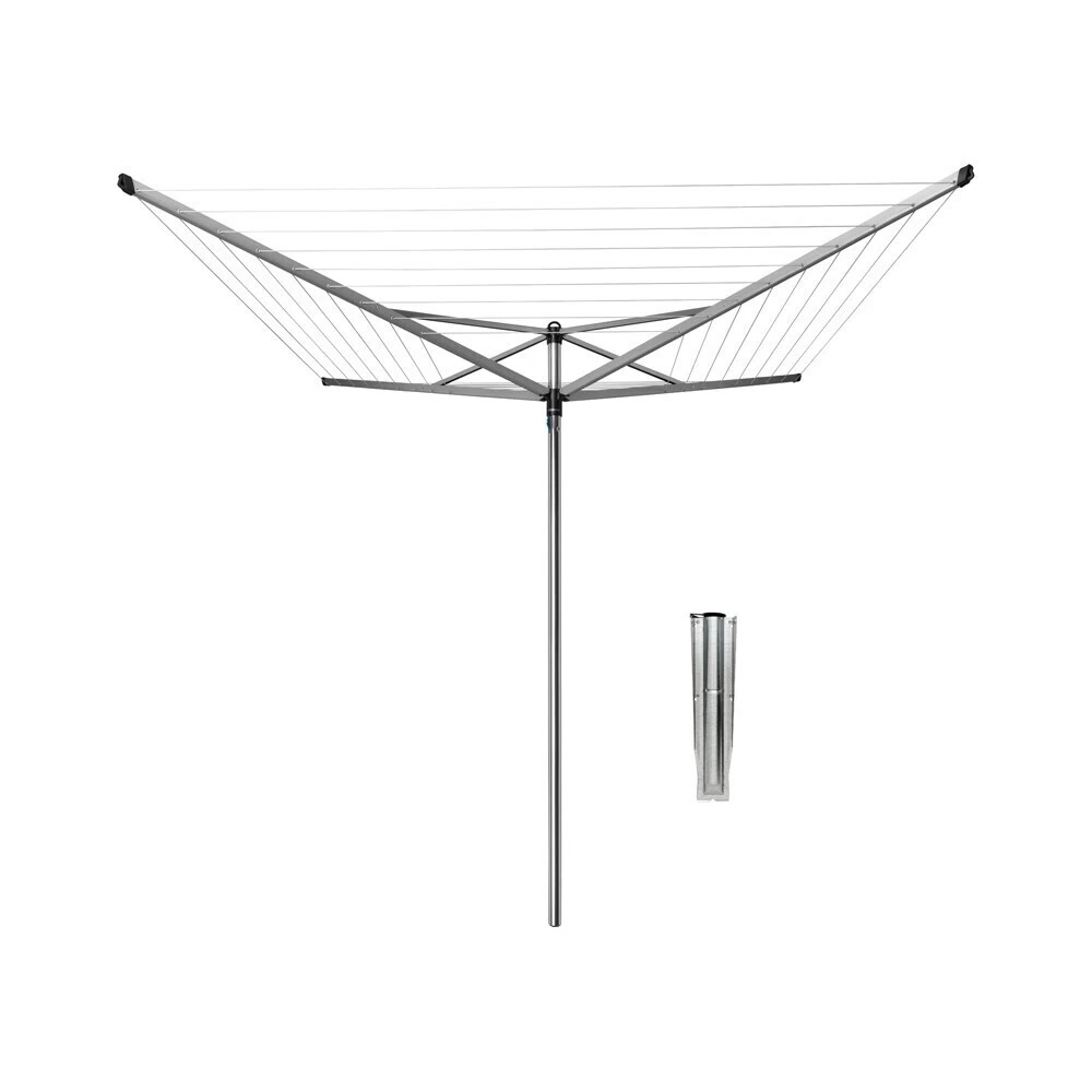 Сушилка для белья напольная уличная Brabantia Topspinner 40 м 1920х2710х2710 мм серая металлик