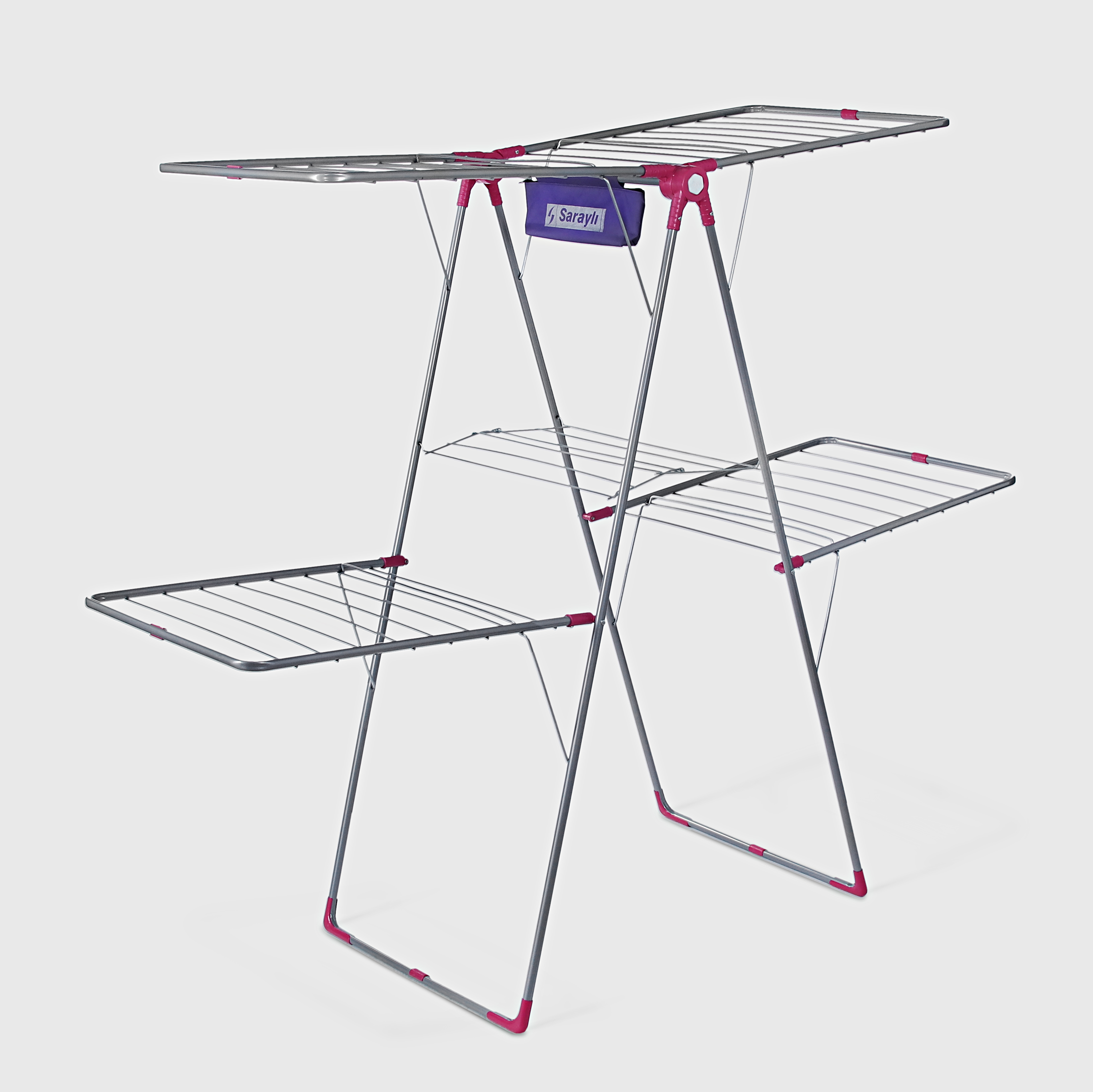 Сушилка для белья Sarayli Double 177x67x142 см, серая