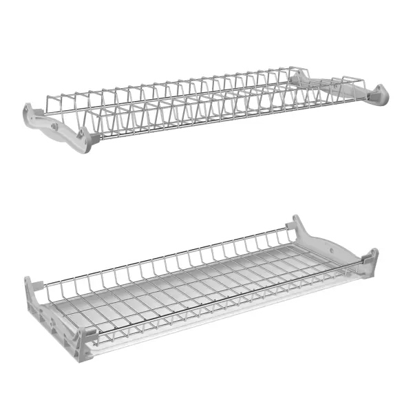 Сушилка для посуды в шкаф KONSENSA 41.8x10x27 см двухуровневая сталь цвет серый