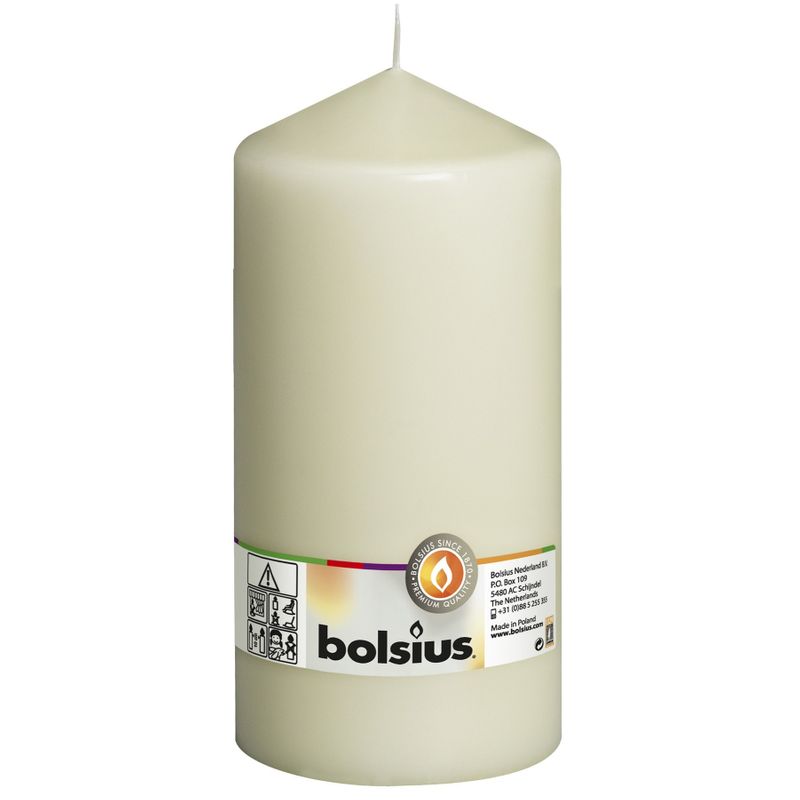 Свеча Bolsius 20х10 см Ivory