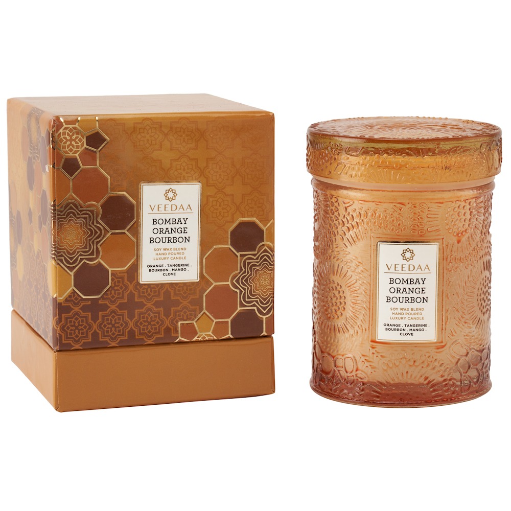 Свеча в стекле Veedaa Bombay Orange Bourbon (8906136681606)