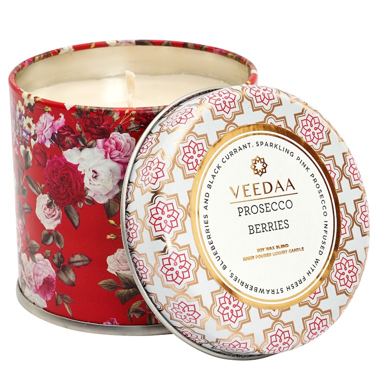 Свеча в жестяной банке Veedaa Prosecco Berries (8906136680401)