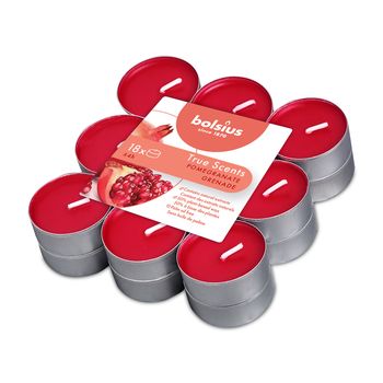 Свечи чайные 4часа 18 шт Bolsius true scents гранат