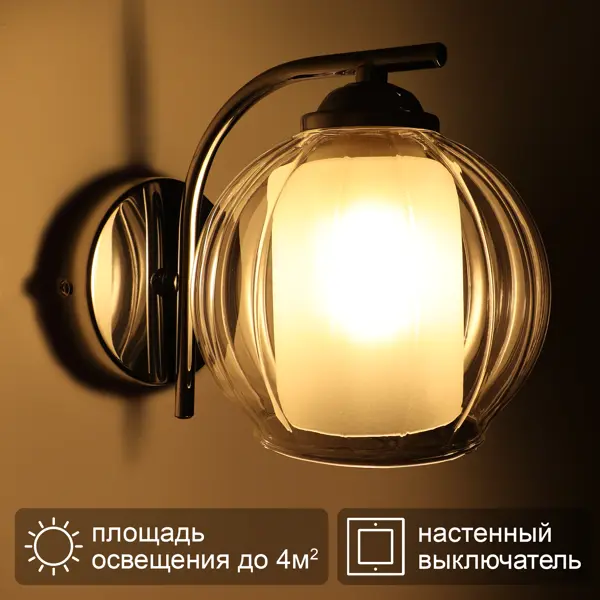Светильник бра настенный Schaffner Divo 4410 цвет хром
