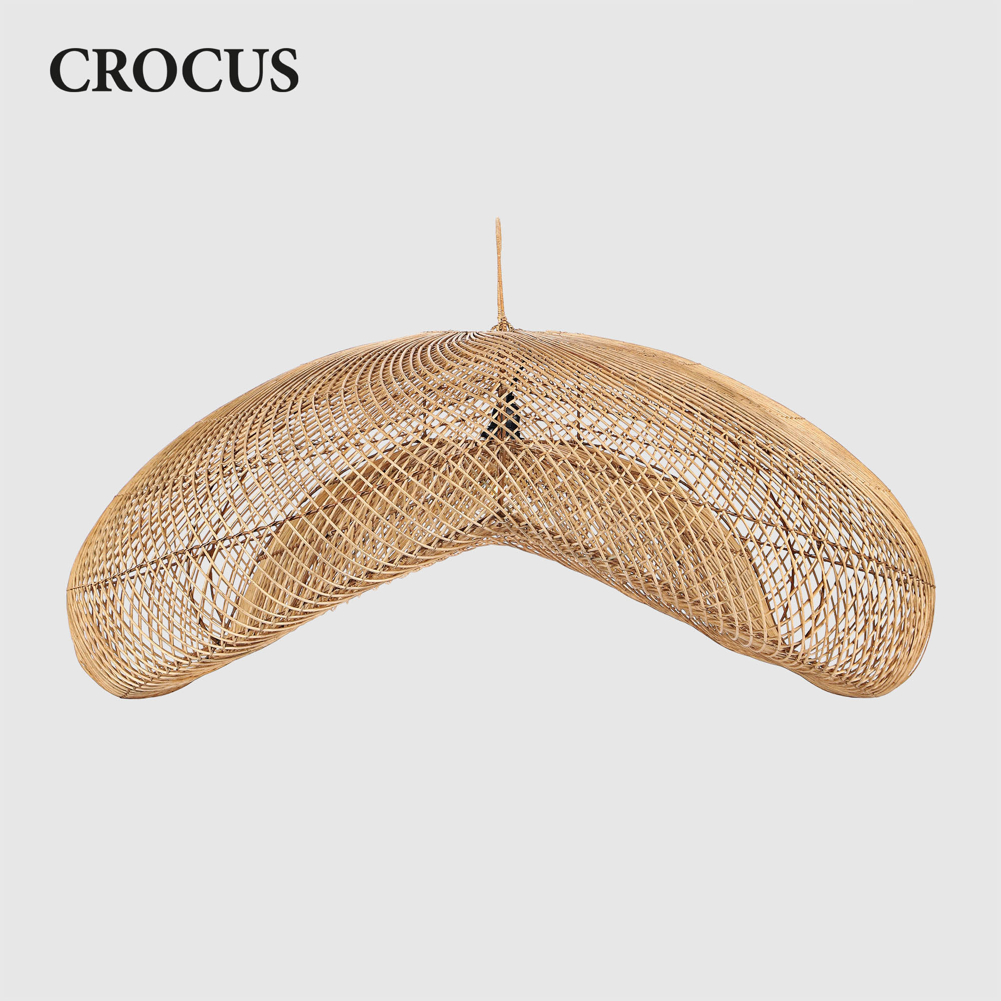 Светильник Crocus rotan penyu coklat