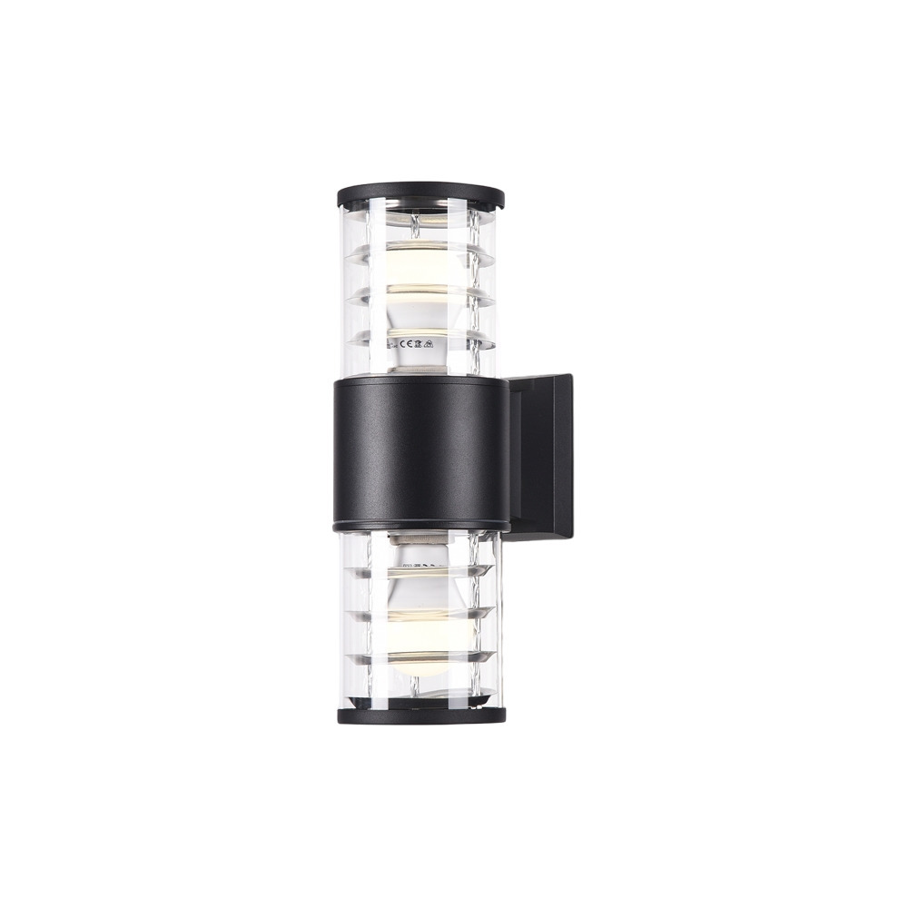 Светильник фасадный настенный Outdoor Bronx черный E27 120 Вт IP54 (O576WL-02B)