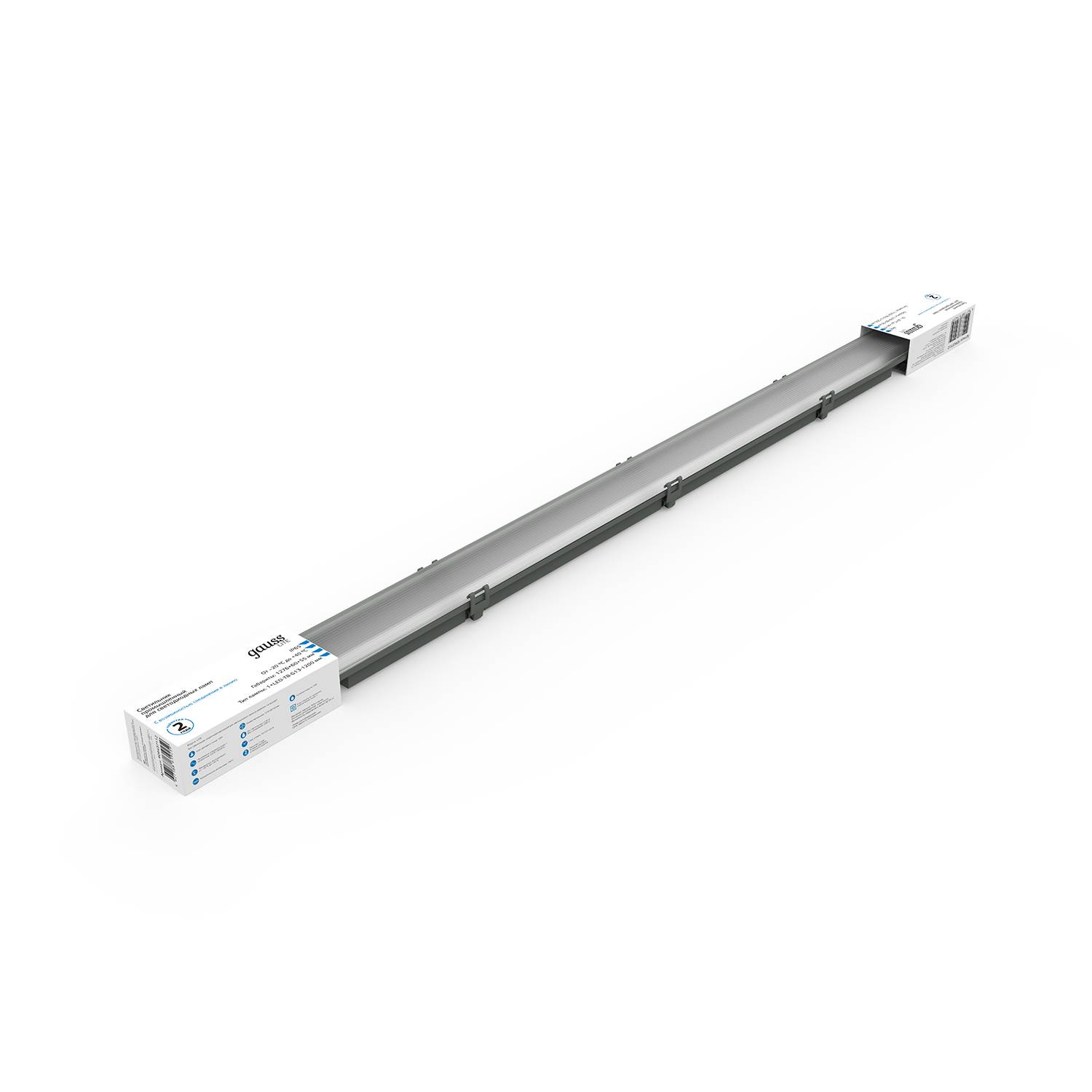 Светильник Gauss 909437112 IP65 Т8 1x1200 мм