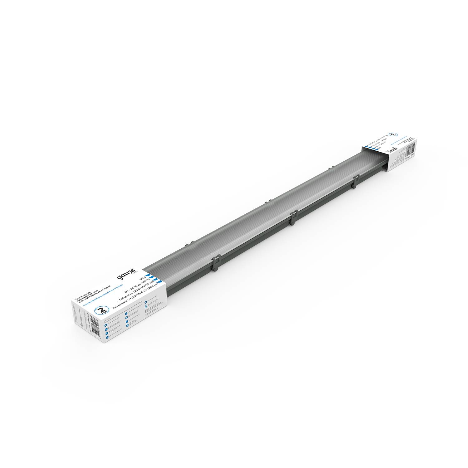 Светильник Gauss 909437212 IP65 Т8 2x1200 мм
