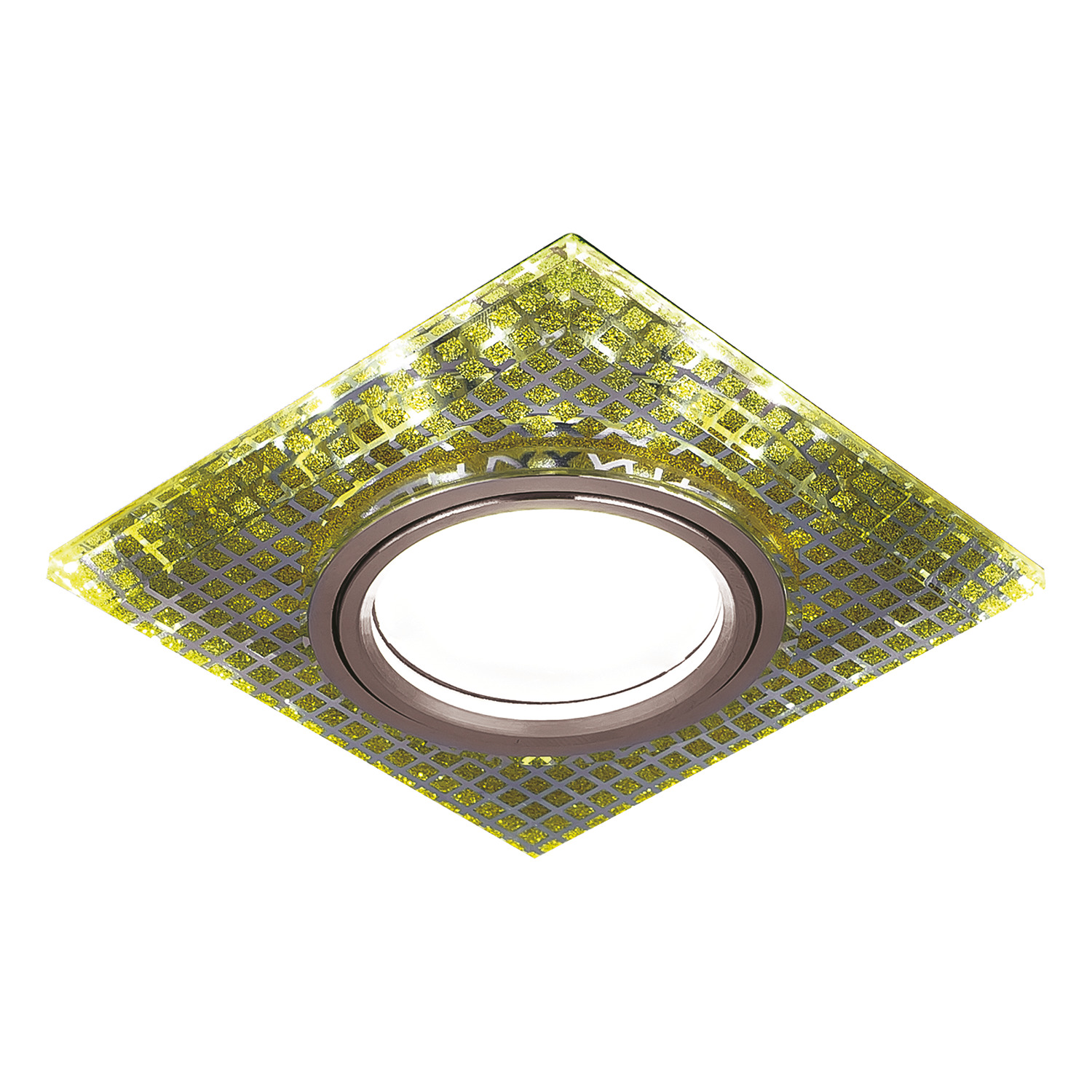Светильник Gauss Backlight BL077 квадратный Золото/Кристалл/Золото, Gu5.3, LED 2700K
