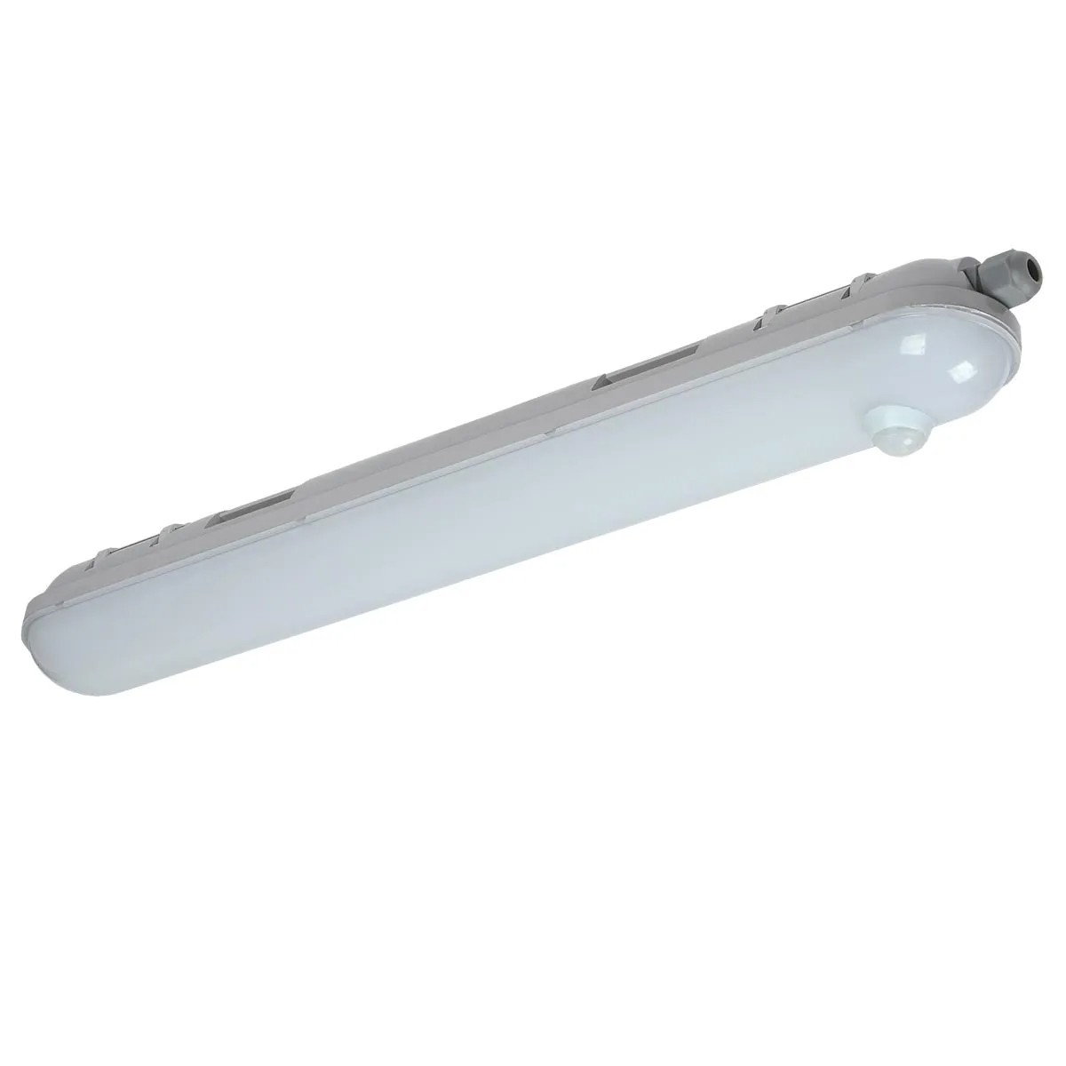 Светильник Gauss LED ССП-176 EVO-S IP65 600X76X82 18W 1980lm 6500K 200-240V мат с сенс и соед в линию