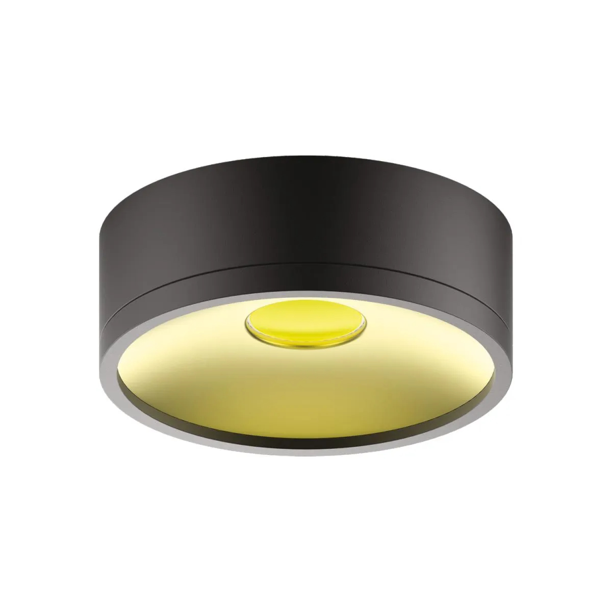 Светильник Gauss Overhead накладной цил 17W 1100lm 4000K 170-240V IP20 140X50мм черный золото LED