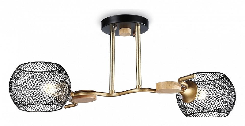 Светильник на штанге Ambrella Light TR TR80162 цвет плафона/подвески Черный, цвет арматуры Коричневый, Золото, Черный