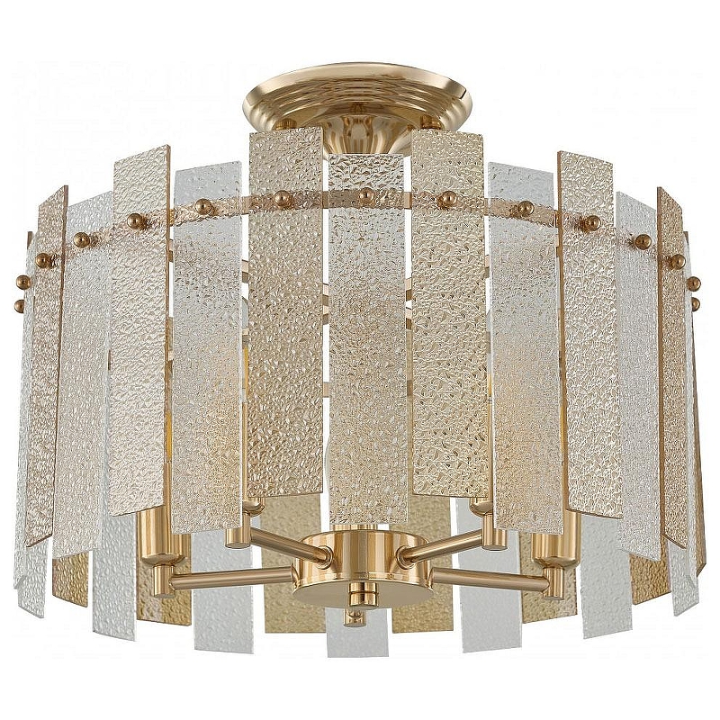 Светильник на штанге Arte Milano Sorrento-2109 372109/5/80/390 GD цвет плафона/подвески Прозрачный, Шампань, цвет арматуры Золото